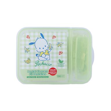Hilo dental pochacco extra fino con sabor a menta paquete familiar 150 unidades -  Sanrio