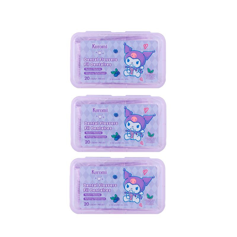 Hilo-dental-kuromi-extra-fino-con-sabor-a-menta-20-unidades-3-paquetes-Sanrio-1-24363