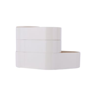 Organizador de plástico giratorio de 3 compartimentos color blanco serie miniso -  Miniso