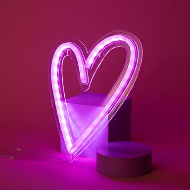 Lámpara de led neón sign corazón modelo sc0825 1 miniso -  Miniso