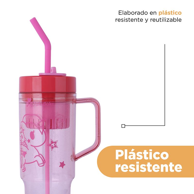 Vaso-de-pl-stico-con-sorbete-de-la-colecci-n-tokidoki-1250-ml-rosa-Tokidoki-7-25184