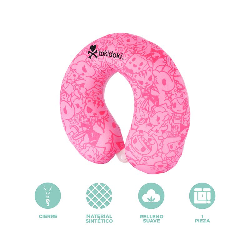 Almohada-de-viaje-tokidoki-collection-de-espuma-viscoel-stica-para-el-cuello-color-rosa-Tokidoki-3-25191