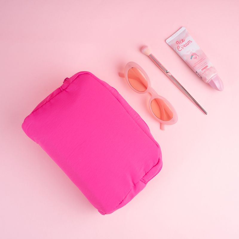 Cosmetiquera-miniso-nylon-lisa-rosa-Miniso-3-25233