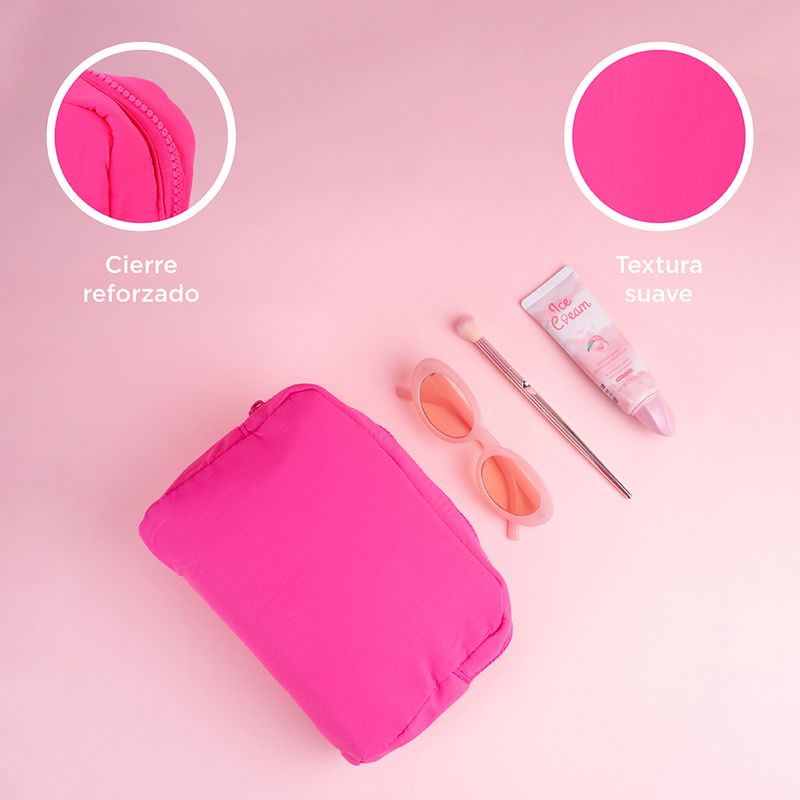 Cosmetiquera-miniso-nylon-lisa-rosa-Miniso-6-25233