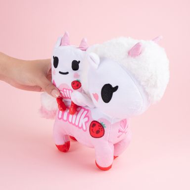 Peluche 30 cm padre e hijo fresa con leche y rosa con leche serie tokidoki -  Tokidoki