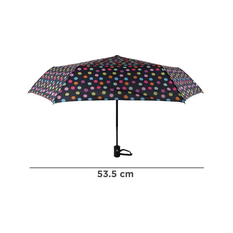 Paraguas-plegable-dots-100-poli-ster-negro-estampado-lunares-53-5-cm-autom-tico-Miniso-4-25333