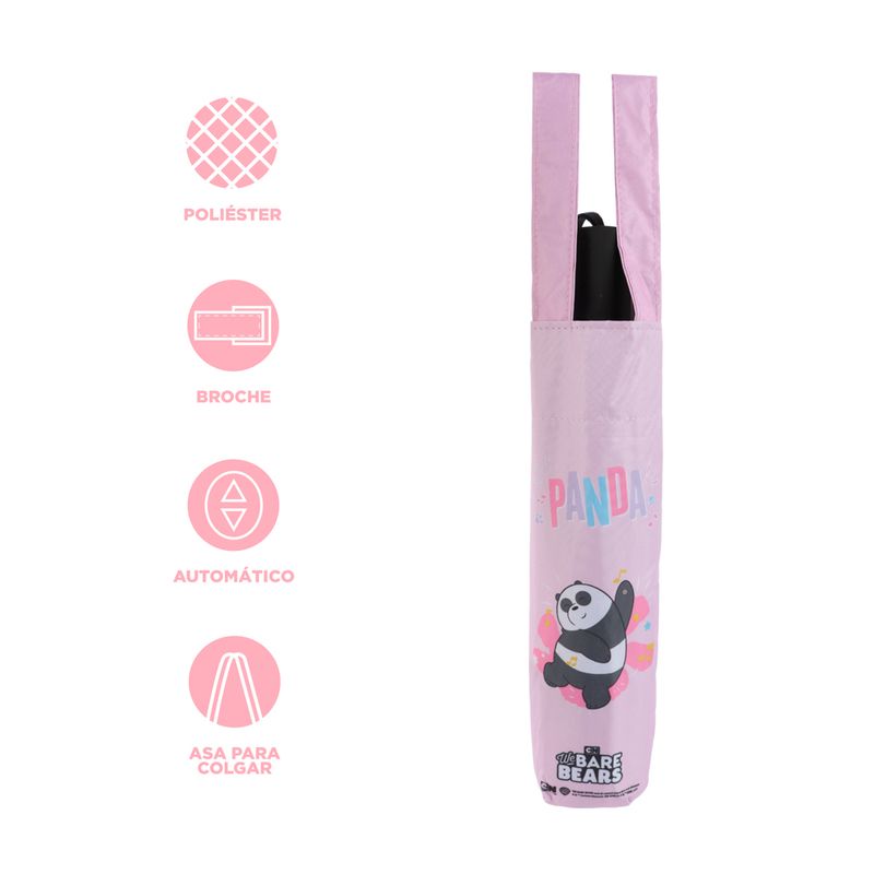 Paraguas-plegable-music-festival-100-poli-ster-53-5-cm-manual-panda-We-Bare-Bears-4-25374