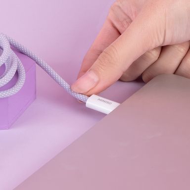 Cable de carga tejido tipo c master series morado miniso -  Miniso