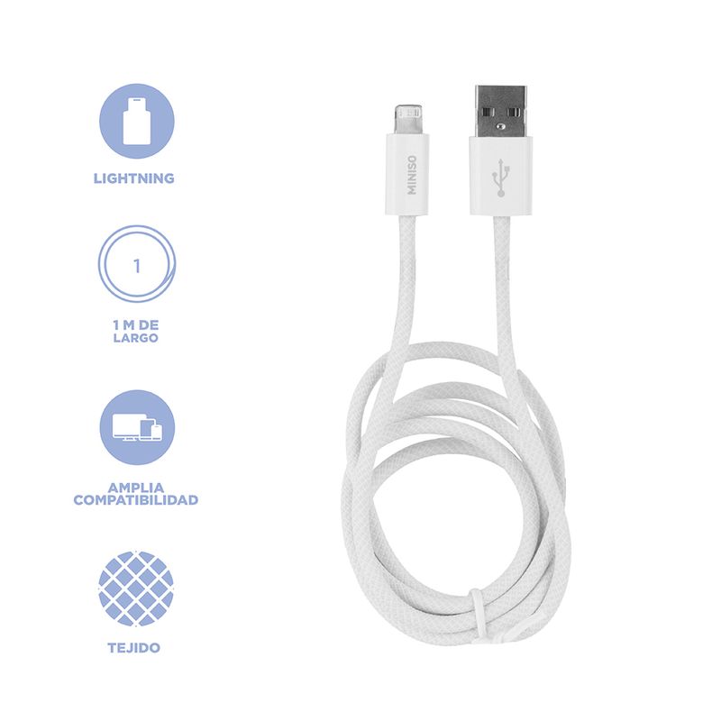 Cable-de-carga-tejido-master-series-8-pin-blanco-Miniso-3-25379
