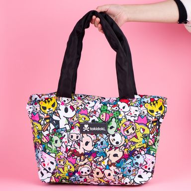 Bolso tote maxi colección toki doki multiprint negro -  Tokidoki