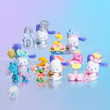 Caja sorpresa con figura sanrio pochacco fiesta figuras con globos -  Sanrio