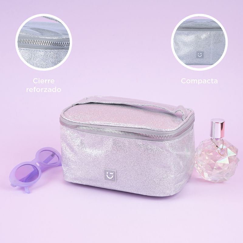 Cosmetiquera-tipo-neceser-miniso-serie-moon-stars-glitter-plata-Miniso-6-25589