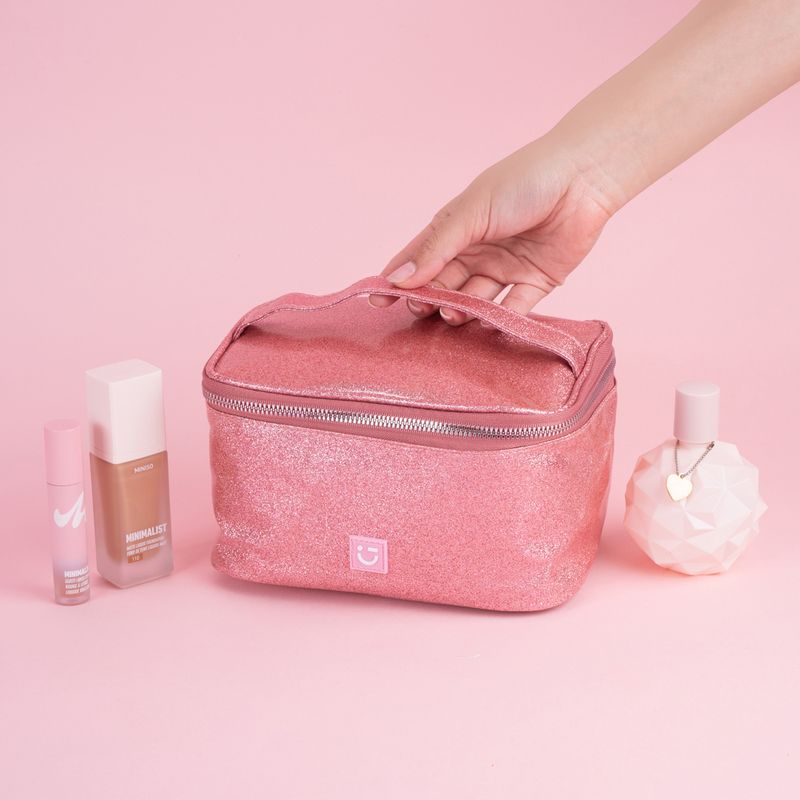 Cosmetiquera-tipo-neceser-miniso-serie-moon-stars-glitter-rosa-Miniso-2-25590
