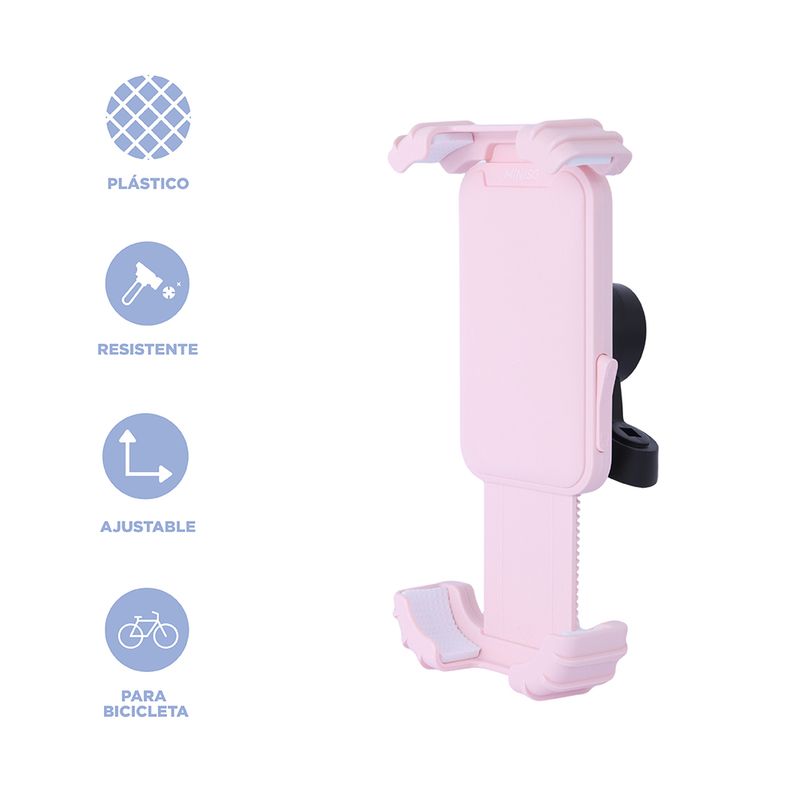 Soporte-de-bicicleta-para-celular-rosa-miniso-Miniso-3-24220