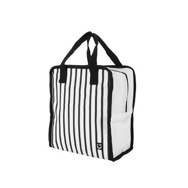 Lonchera miniso rectangular rayas blanco y negro -  Miniso