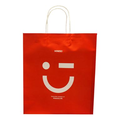 Bolsa de papel mediana con asa -  Miniso