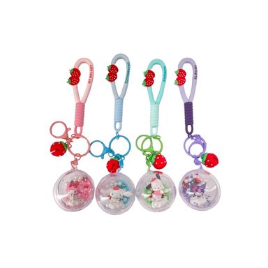 Llavero 3d sanrio serie strawberry esfera con confetti -  Sanrio