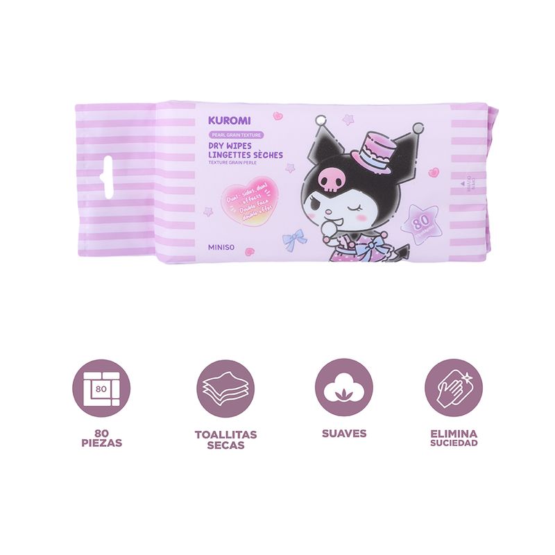 Toallitas-secas-con-textura-de-grano-de-perla-kuromi-80-toallitas-Sanrio-3-25675
