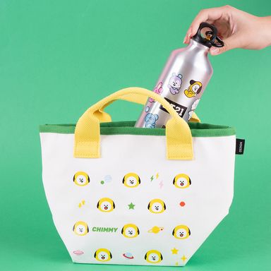 Bolso de compras colección bt21 cintas color en contraste verde chimmy -  BT21