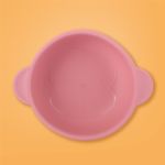 Taz-n-de-silicona-de-color-solido-con-cuchara-y-folk-rosa-Miniso-2-25731
