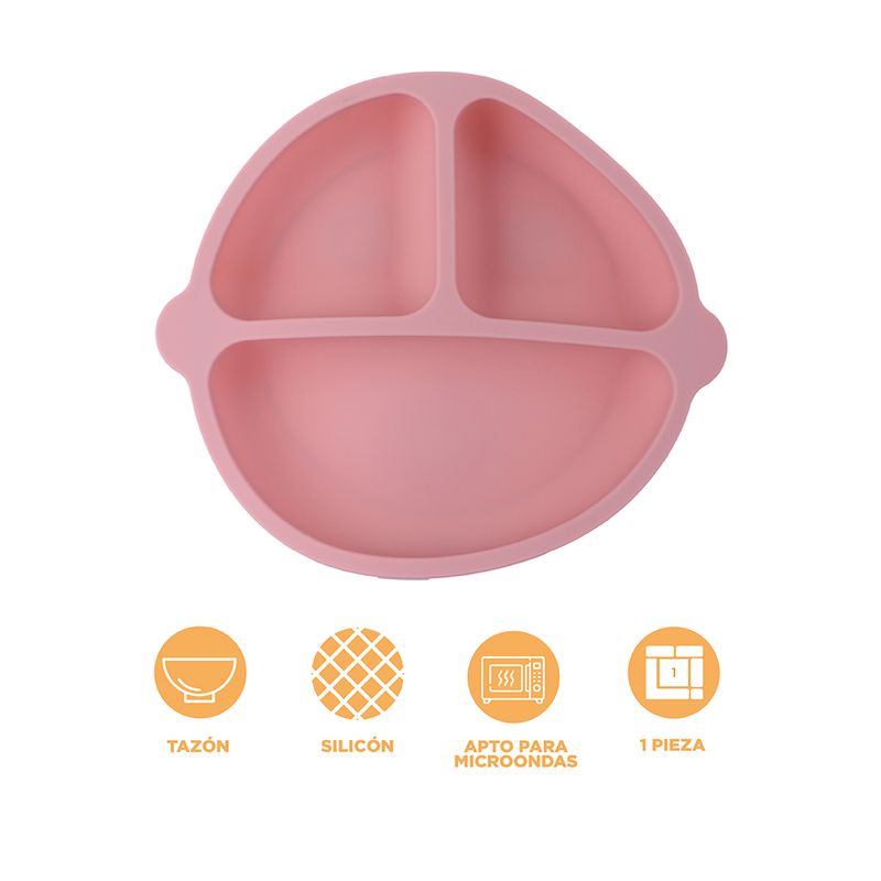 Taz-n-de-silicona-de-color-solido-con-3-compartimentos-rosa-Miniso-5-25733