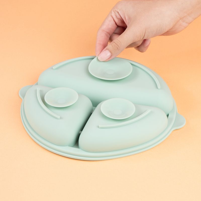 Taz-n-de-silicona-de-color-solido-con-3-compartimentos-verde-Miniso-3-25734