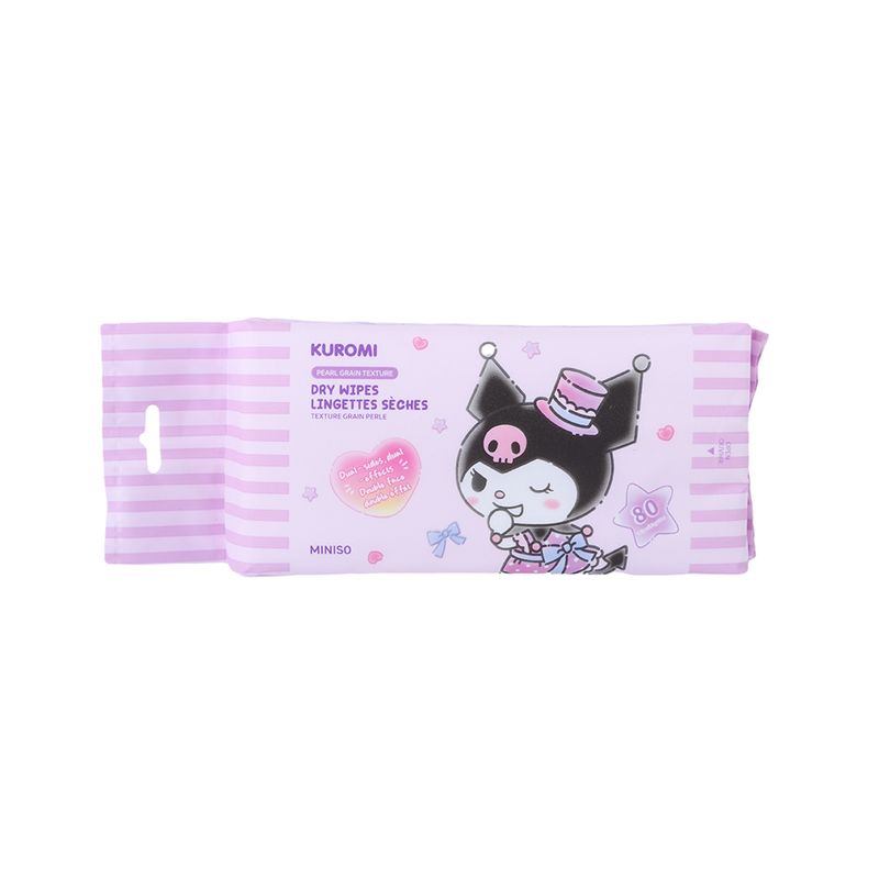 Toallitas-secas-con-textura-de-grano-de-perla-kuromi-80-toallitas-Sanrio-1-25675