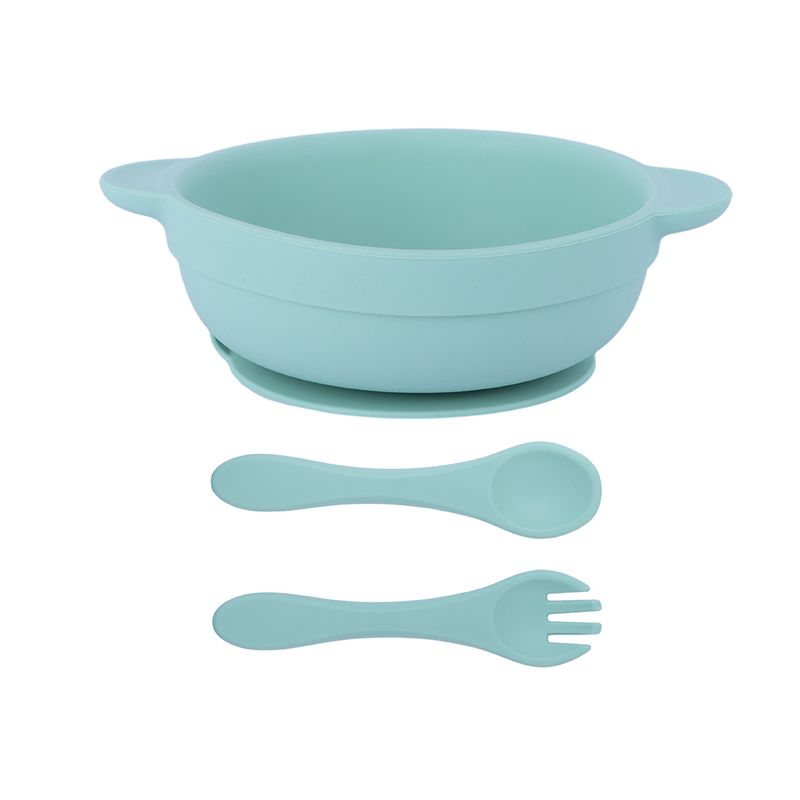 Taz-n-de-silicona-de-color-solido-con-cuchara-y-folk-verde-Miniso-1-25732