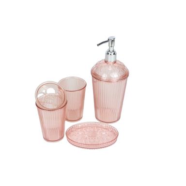 Serie transparente 4 piezas naranja para baño -  Miniso