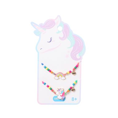 Set de pulseras infantiles miniso funny series cuentas de colores y dije de arcoíris 2 pzas -  Miniso