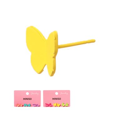 Set de aretes miniso serie colorful butterfly mate 3 pares -  Miniso