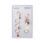 Set-de-argollas-de-moda-para-cabello-miniso-serie-metal-piedras-tipo-diamante-4-pares-Miniso-1-24156
