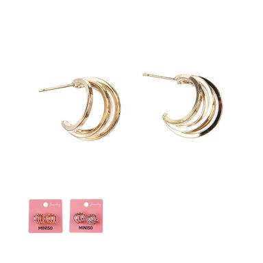 Set de aretes miniso arracadas pequeñas multi aro 1 par -  Miniso