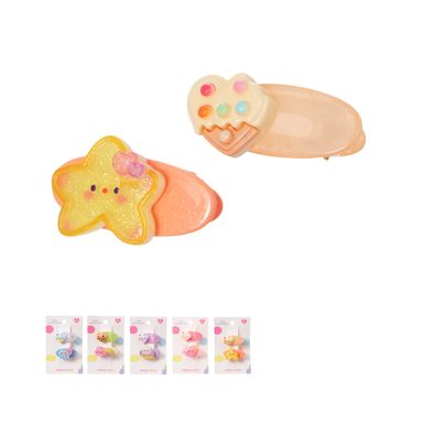 Set de broches infantiles miniso corazones y galletas 2pzas -  Miniso