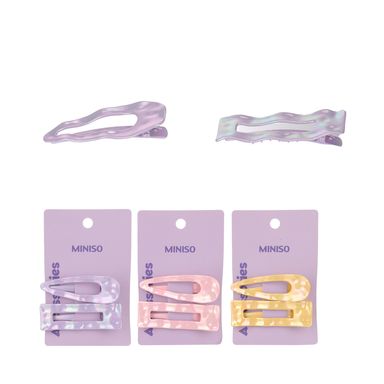 Set de broches de moda miniso para el cabello textura ondulada -  Miniso