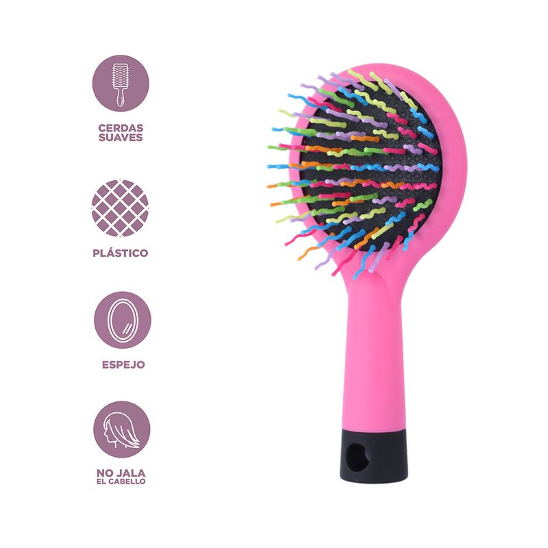 Cepillo-plano-para-cabello-con-espejo-y-puntas-de-colores-rosa-modelos-mixtos-Miniso-3-56