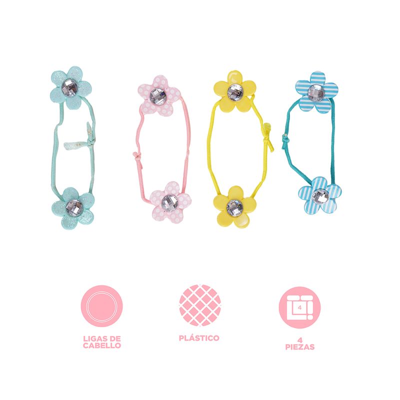 Set-de-ligas-infantiles-para-cabello-miniso-flores-multicolor-4-pzas-Miniso-3-22271
