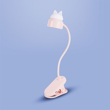 Lámpara de escritorio recargable con clip mod ald db60 rosa  -  Miniso
