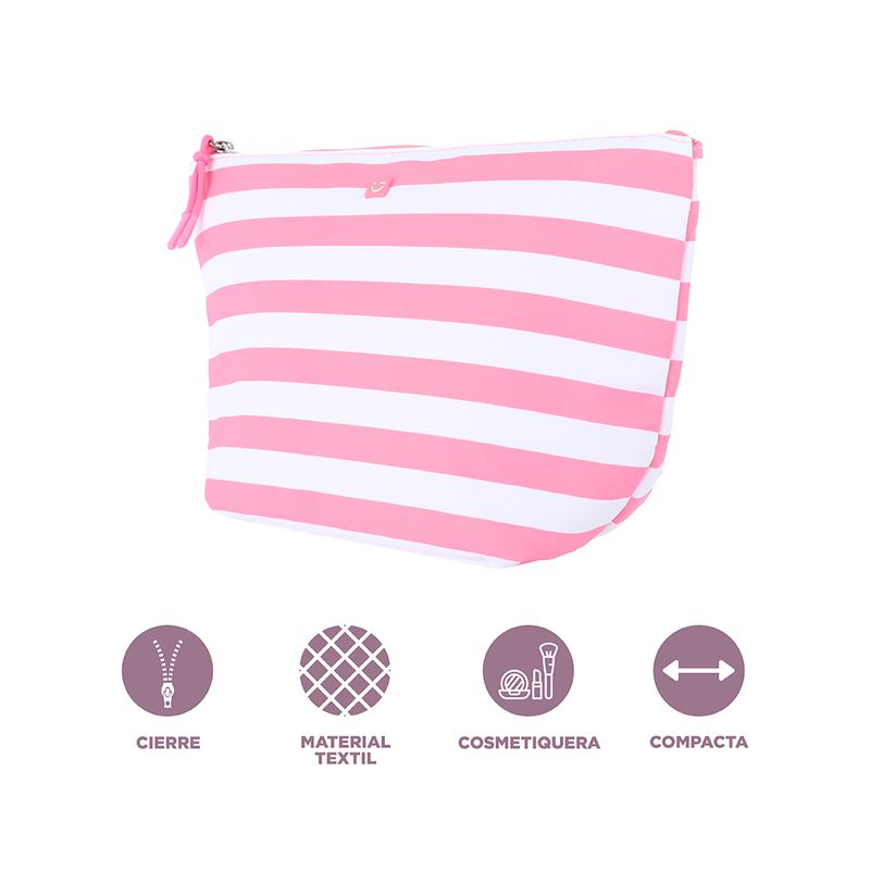 Cosmetiquera-miniso-forma-trapecio-serie-rayas-rosa-Miniso-4-25871
