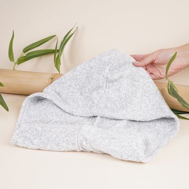 Toalla para cabello material ecológico carbón de bambú gris -  Miniso