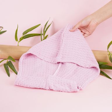 Toalla para cabello premium rosa -  Miniso