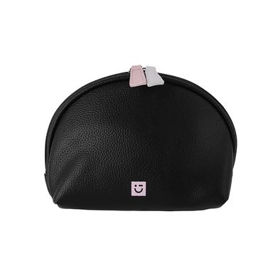 Cosmetiquera miniso chic tipo piel con doble cierre negro -  Miniso
