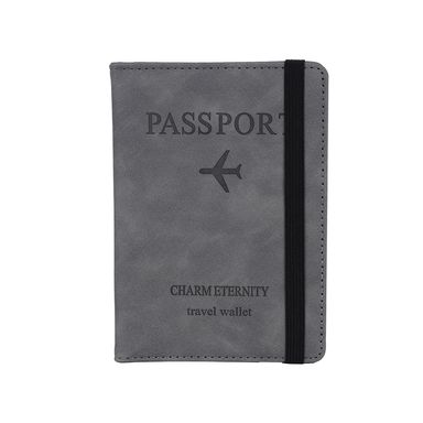 Porta pasaporte con banda elástica gris serie miniso -  Miniso