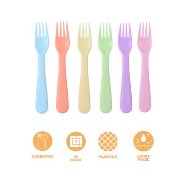 Set de cubiertos de 18 piezas de la colección colorful -  Miniso