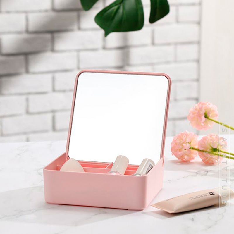 Espejo-cuadrado-con-contenedor-rosa-Miniso-2-3424