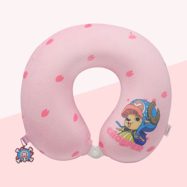 Almohada de viaje para el cuello de espuma viscoelástica de la colección clasica de one piece rosa -  One Piece