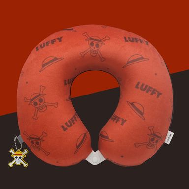 Almohada de viaje para el cuello de espuma viscoelástica de la colección clasica de one piece rojo -  One Piece