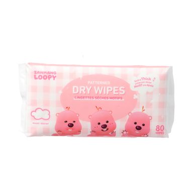 Toallitas secas extra gruesas con estampado 80 toallitas serie loopy -  Loopy