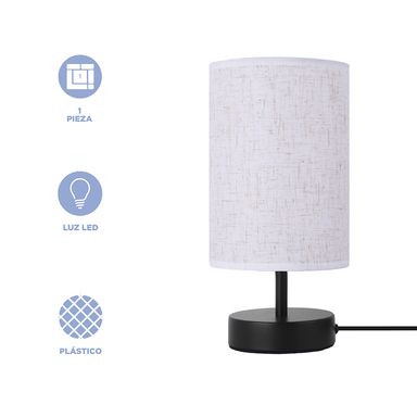 Lámpara de escritorio de tela modelo ald db61 beige miniso -  Miniso