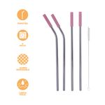 Juego-de-sorbetes-de-acero-inoxidable-de-silicona-rosa-serie-miniso-Miniso-3-25513